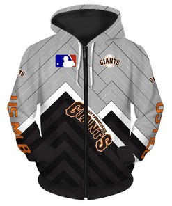 Custom San Francisco Giants All Over Print Hoodie - 3D Baseball Zip Hoodie For Fans
