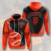 Custom San Francisco Giants All Over Print Hoodie - Flame Balls Graphic 3D Zip Hoodie For Fans