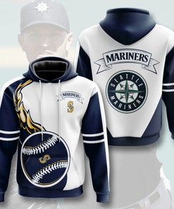 Custom Seattle Mariners All Over Print Hoodie - Flame Balls Graphic 3D Zip Hoodie For Fans