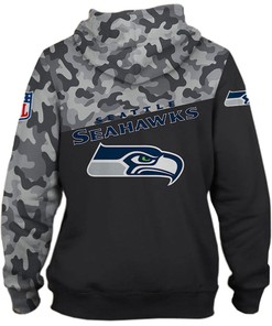 Custom Seattle Seahawks All Over Print Hoodie - Military 3D Zip Hoodie New Season