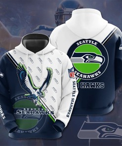 Custom Seattle Seahawks All Over Print Hoodie - Seal Motifs Gifts For Fans