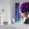 Custom Sexy Cartoon African American Woman Shower Curtain for Home Decoration 