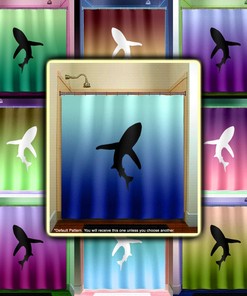 Custom Shark Fabric Shower Curtain Stall Decor Ideas