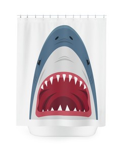 Custom Shark Fanatic Gift Bathroom Decor Shower Curtain