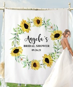 Custom Sunflower Bridal Shower Backdrop for An Unforgettable Occasion