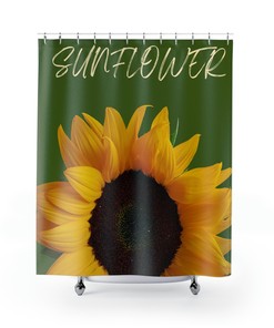 Custom Sunflower Shower Curtain for a Personalized Bathroom Experience