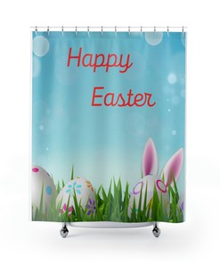 Custom Wet Gift Designer Fun Family Easter Day Shower Curtain