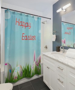 Custom Wet Gift Designer Fun Family Easter Day Shower Curtain