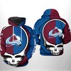 Customizable All Over Print Hoodie - Personalized Zip Up Hoodie For Colorado Avalanche Fans