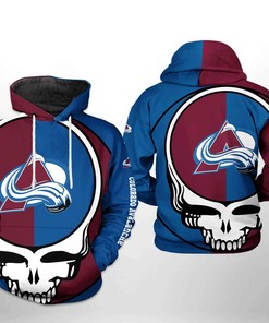 Customizable All Over Print Hoodie - Personalized Zip Up Hoodie For Colorado Avalanche Fans