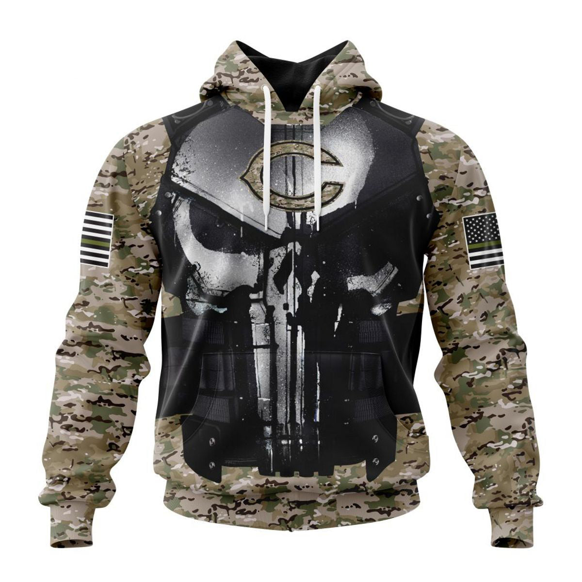 Customizable Chicago Bears Camo Hoodie - Perfect Gifts For Fans