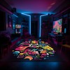 Customizable Game Controller Area Rug for Boy's Bedroom, Add Vintage Game Room Flair