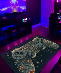 Customizable Game Room Themed Rugs - Personalized Game Carpet for Teen Boys Bedroom - Upgrade Your Room Decor