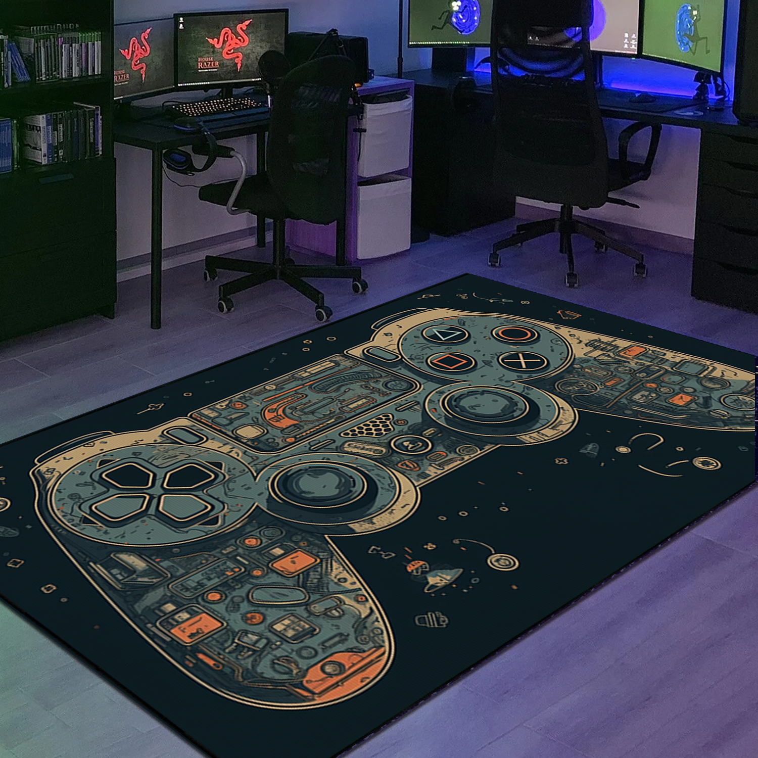 Customizable Game Room Themed Rugs - Personalized Game Carpet for Teen Boys Bedroom - Upgrade Your Room Decor - Image 3