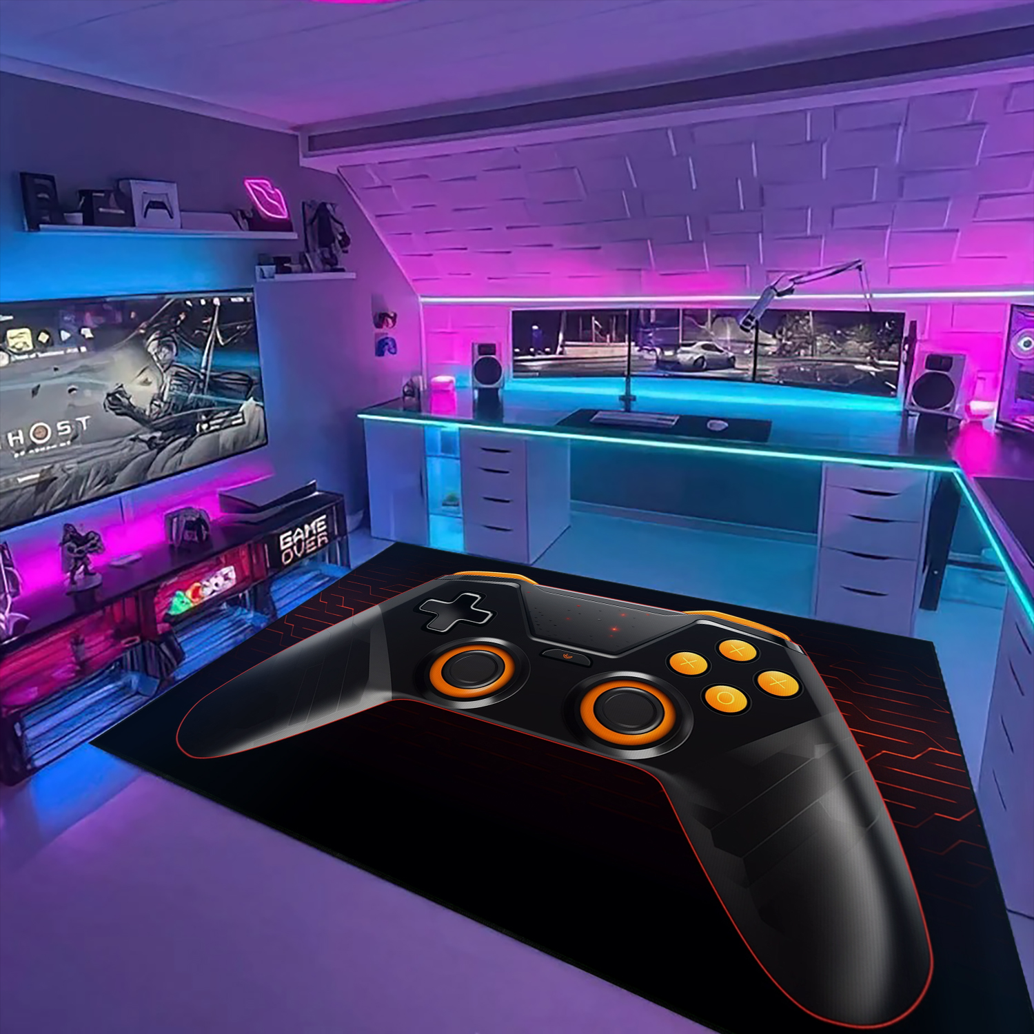Customizable Gaming Area Rug for Teen Boy's Bedroom - Add Style to Your Room