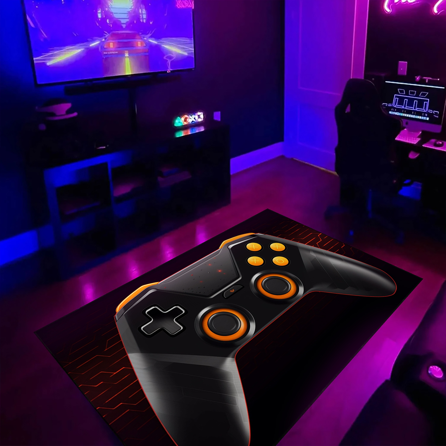 Customizable Gaming Area Rug for Teen Boy's Bedroom - Add Style to Your Room - Image 2
