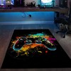 Customizable Gaming Area Rugs for Boys Room with Personalized Vintage Game Room Design