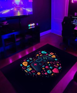 Customizable Gaming Room Decor - Personalized Game Room Carpet for Kids Room - Add Some Fun to Your Room