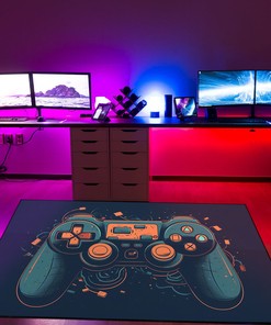 Customizable Gaming Rug with 3D Game Controllers - The Ultimate Gamer Gift