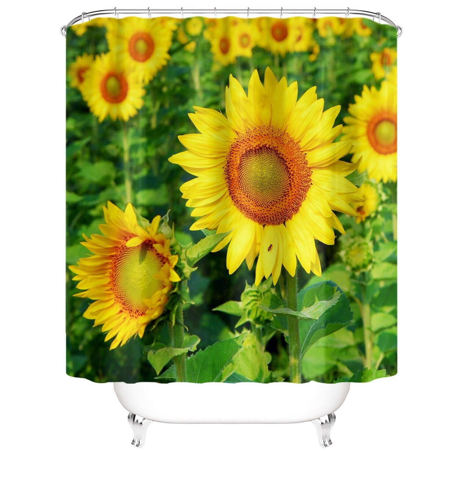 Customize Your Bathroom Decor with Sunflower Shower Curtain