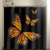 Customize Your Bathroom with Monarch Butterfly Fabric Shower Curtain Stall and Matching Decorations 