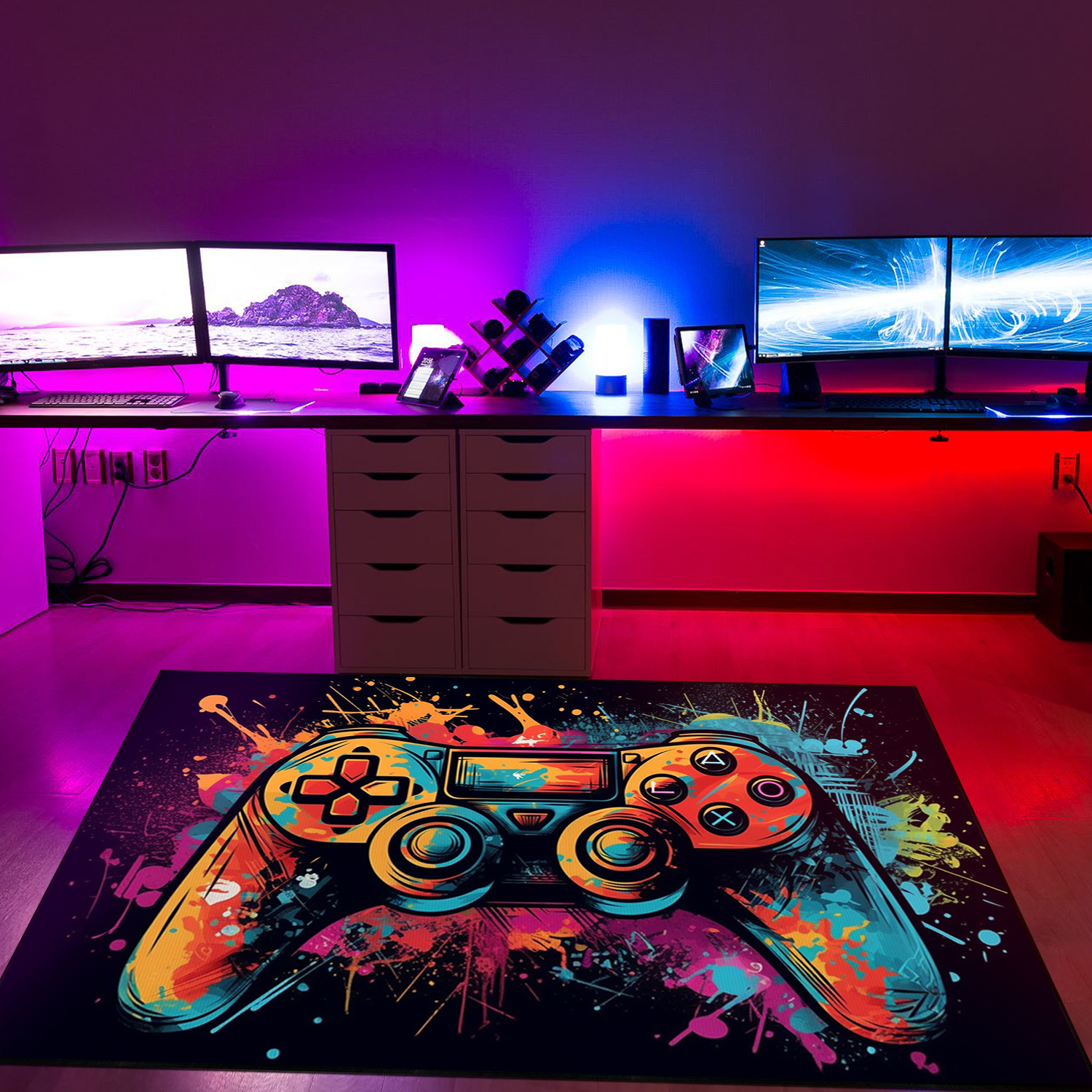 Customized Area Rugs for Boys Room - Personalized Gaming Rug with Game Room Carpets M33 - Image 3