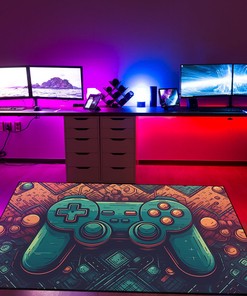 Customized Game Room Carpet for Kids - Shufflezone Game Area Rug with Game Room Rugs for Living Room - Large Game Rug Design T03