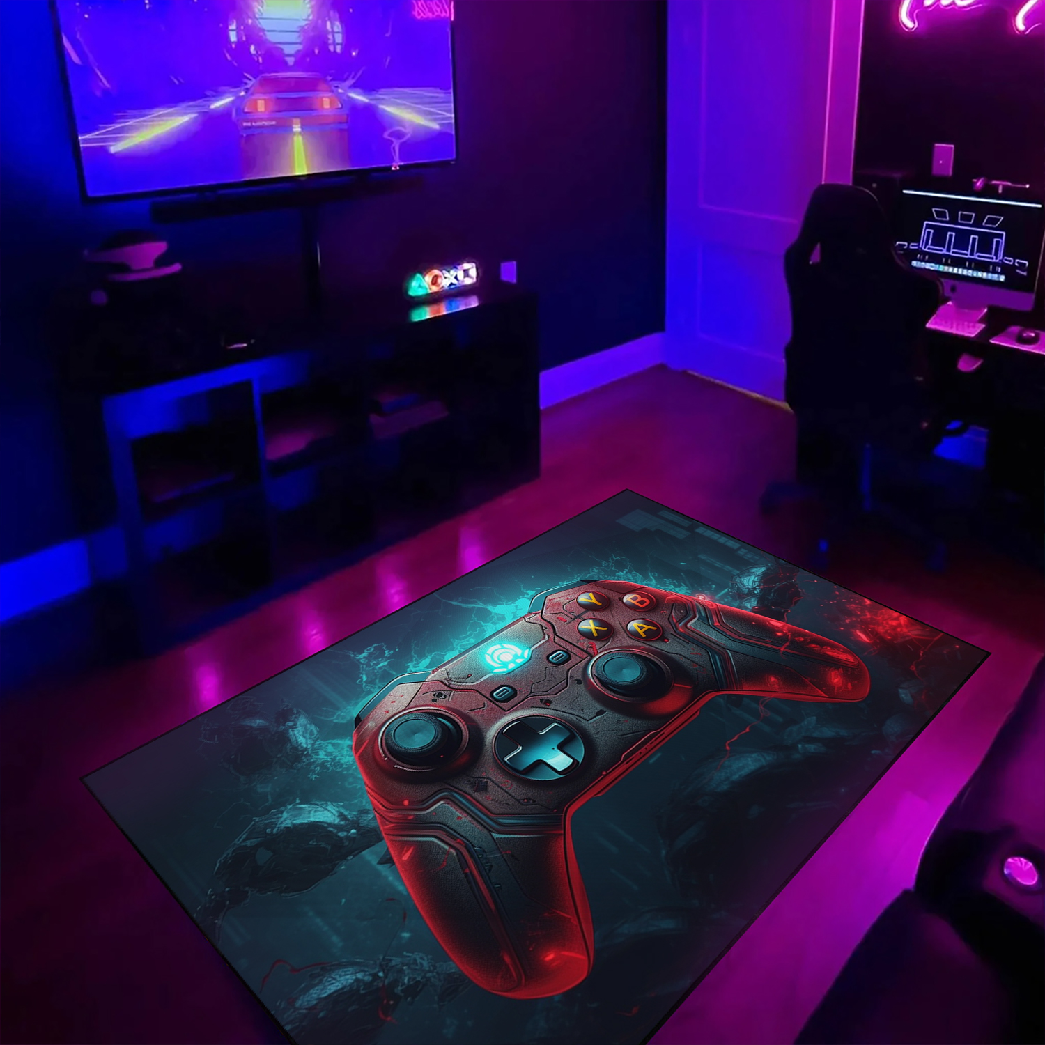 Customized Game Room Carpet for Kids - Shufflezone Game Area Rug with Game Room Rugs for Living Room M61 - Image 3