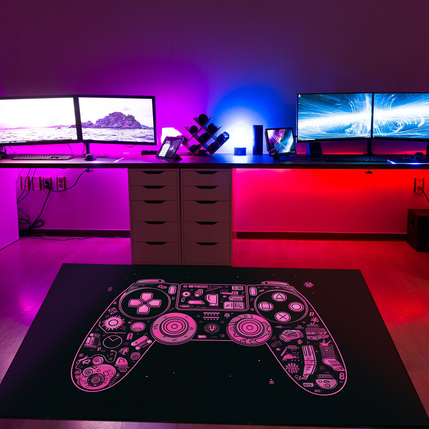 Customized Game Room Carpet for Kids - Shufflezone Game Rug - Personalized Gaming Room Area Rug for Boys T10