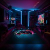 Customized Gamer Rug for Bedroom with Full Size Vintage Gaming Design