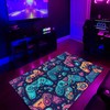 Customized Gamer Rug for Teen Boys - Large Game Rug for Game Room - Personalized Game Room Rug Ideas M55