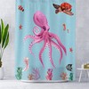 Customized Octopus Bathroom Curtain with Cute Octopus Gifts Print
