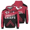 Cute All Over Print Kansas City Chiefs Long Sleeve Zip Hoodie For Fans