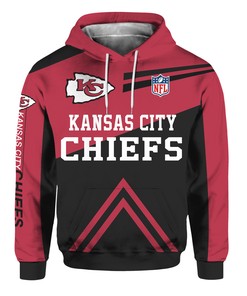 Cute All Over Print Kansas City Chiefs Long Sleeve Zip Hoodie For Fans