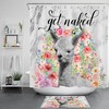 Cute Alpaca Llama Print Shower Curtain For A Fun Bathroom