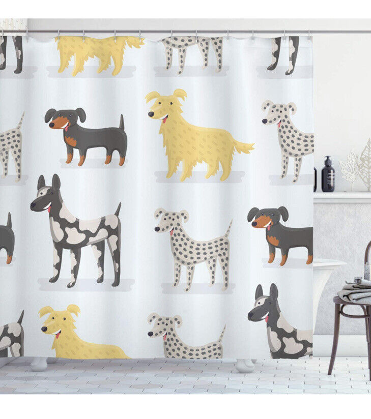 Cute And Adorable Dog Shower Curtain For Any Bathroom Decor