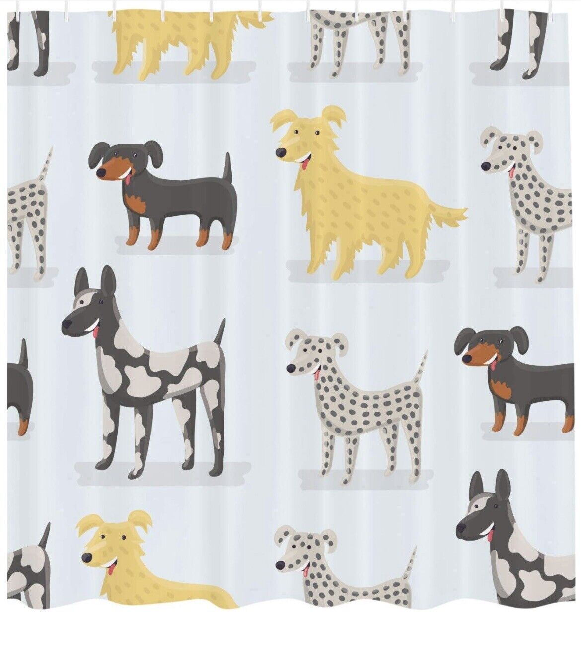 Cute And Adorable Dog Shower Curtain For Any Bathroom Decor - Image 2