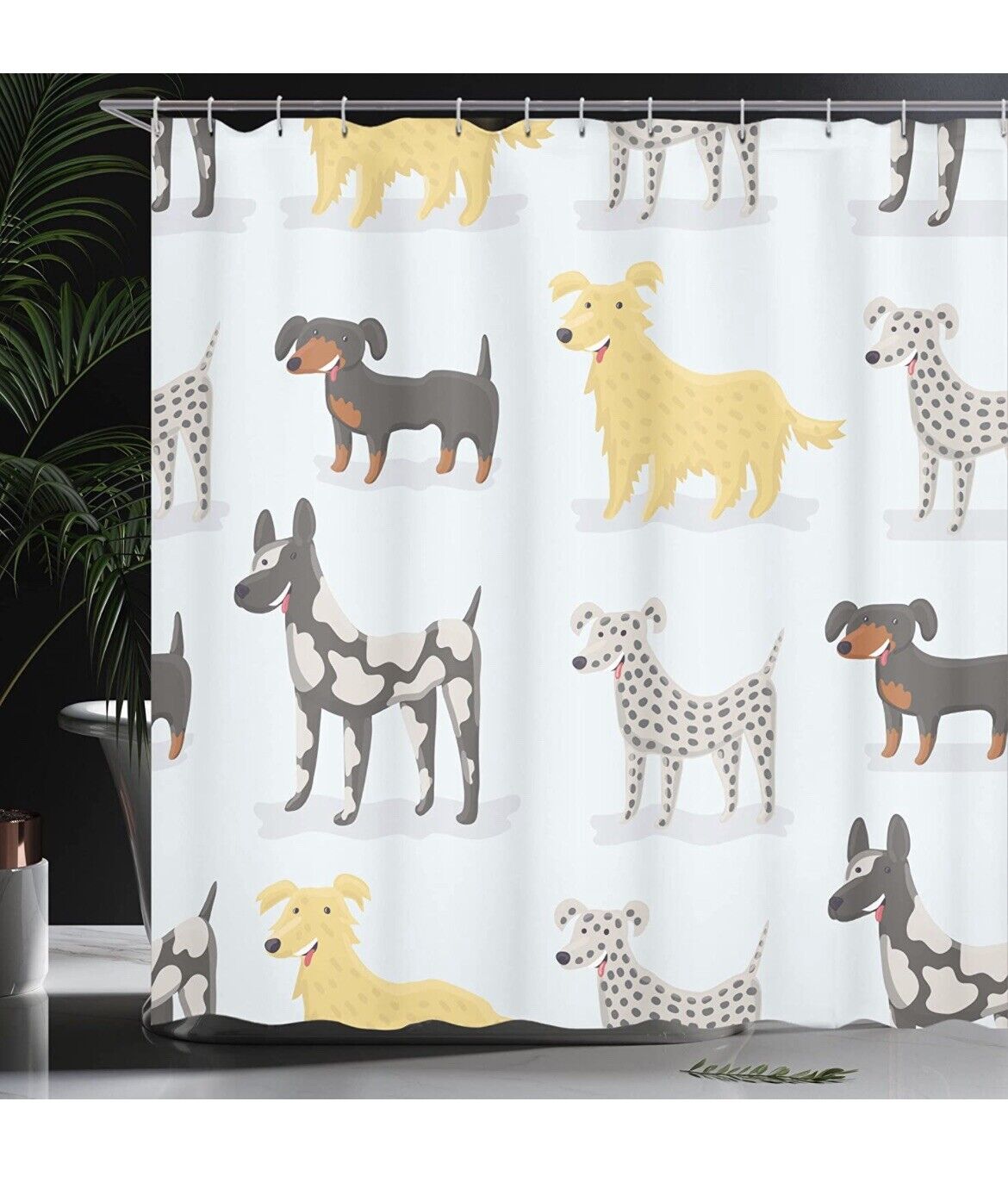 Cute And Adorable Dog Shower Curtain For Any Bathroom Decor - Image 3
