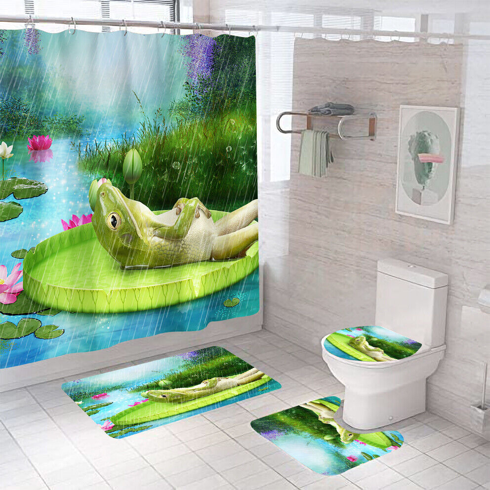 Cute And Adorable Frog Shower Curtain - Add Some Fun And Playfulness To Your Bathroom Decor