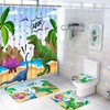 Cute And Colorful Dinosaur Shower Curtain For Kids Bathroom By Alishomtll