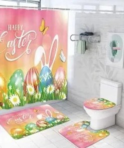Cute And Colorful Easter Themed Shower Curtain With Shower Curtains Colorful