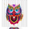 Cute And Colorful Owl Print Shower Curtain For Vibrant Bathroom Decor