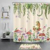 Cute And Fun Butterfly, Frog, And Red Mushroom Shower Curtain For Bathroom Decor
