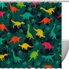 Cute And Fun Dinosaur Shower Curtain For A Playful Bathroom Decor With High-Quality Printing