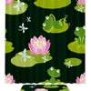 Cute And Fun Frogs On Lotus Leaf Waterproof Shower Curtain - A Perfect Addition To Your Bathroom Decor
