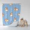 Cute And Funny Corgi Dog Shower Curtain Printed Bathroom Curtains