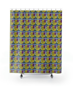 Cute And Funny Yellow Ducks Shower Curtain For Kids And Animal Lovers, Perfect Bathroom Decor Idea