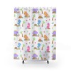 Cute And Playful Dinosaur Shower Curtain For Girls' Bathroom Decor With High-Quality Printing