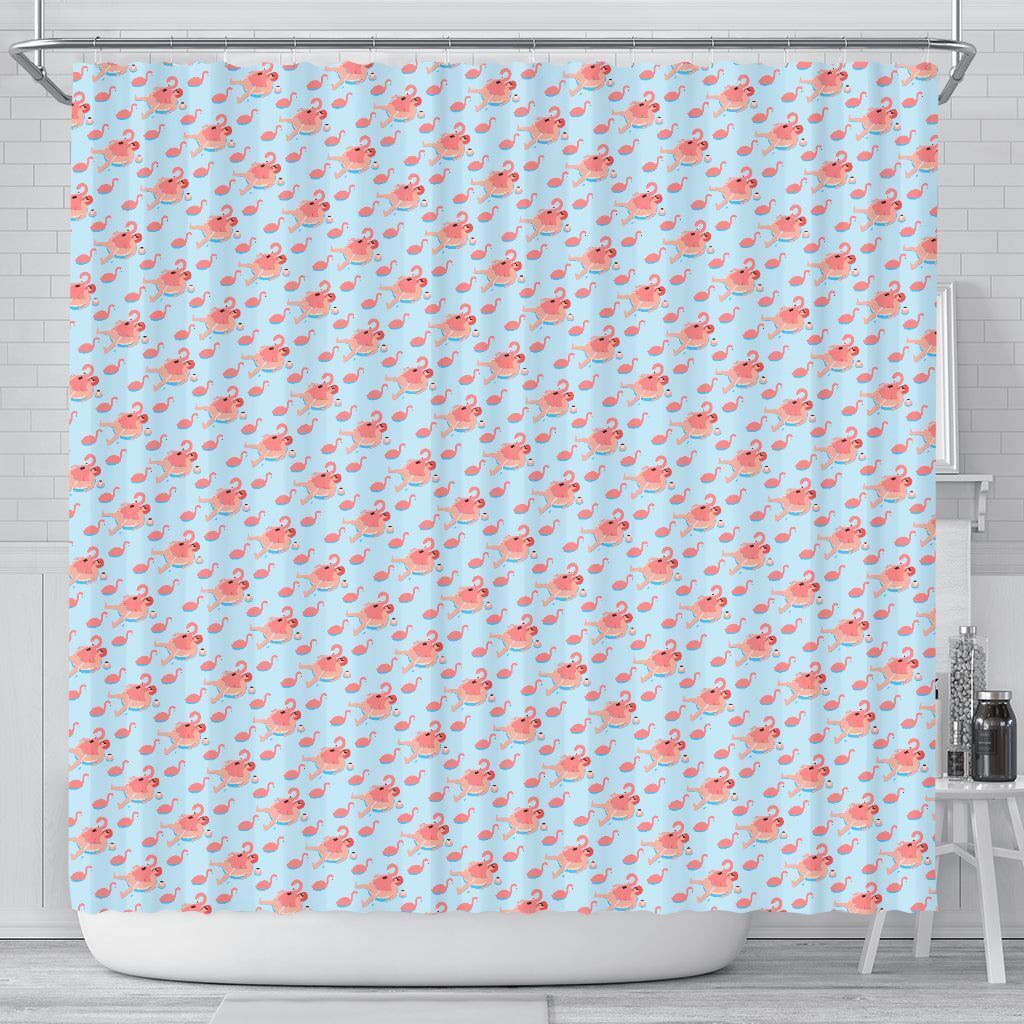 Cute And Quirky Flamingo Shower Curtain For A Fun Bathroom