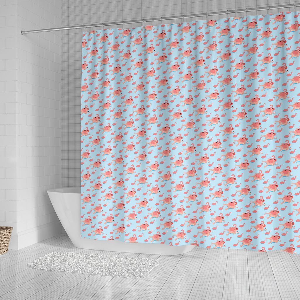 Cute And Quirky Flamingo Shower Curtain For A Fun Bathroom